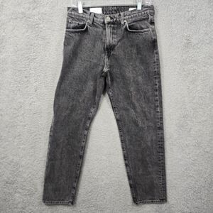 Baldwin BLDWN Men's Black Gray Modern Taper Jeans Stone Wash Size 30x 27